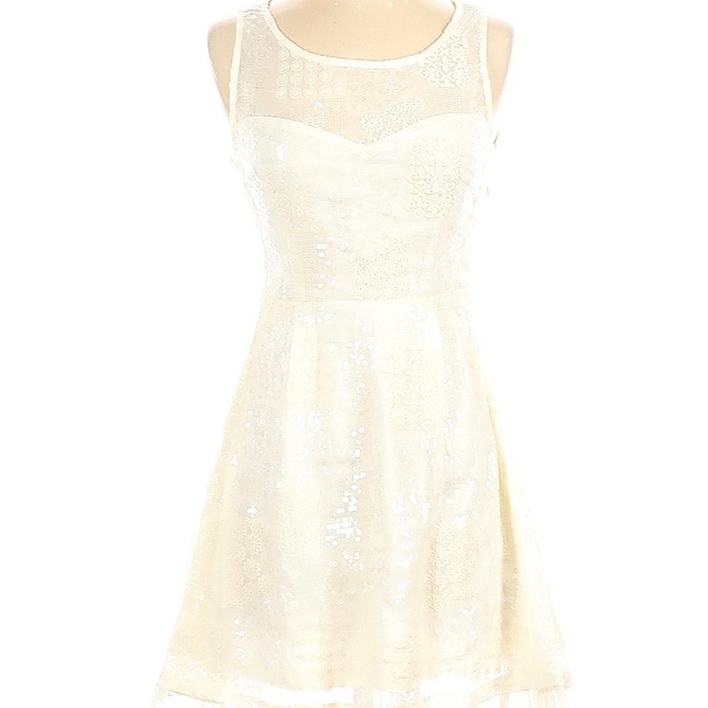 Chelsea & Violet White Sequin Dress